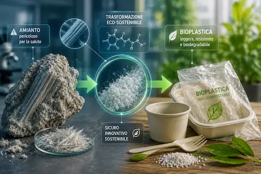 amianto trasformato in bioplastica inevidenza