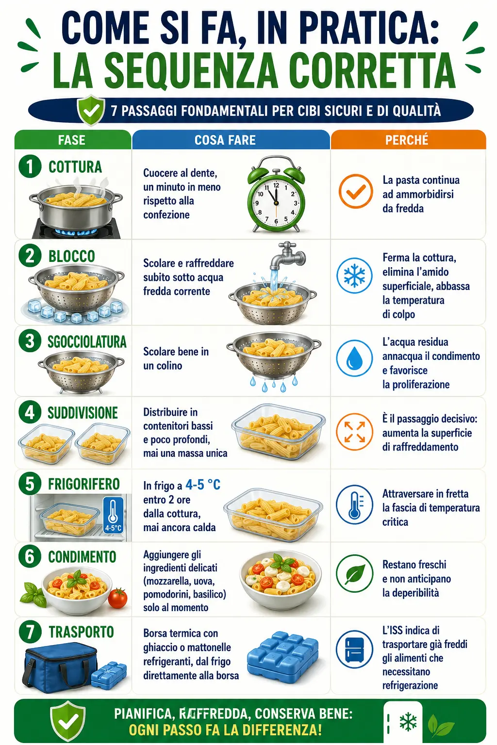 infografica pasta fredda, ricette estive infografica, pasta fredda ricette estive