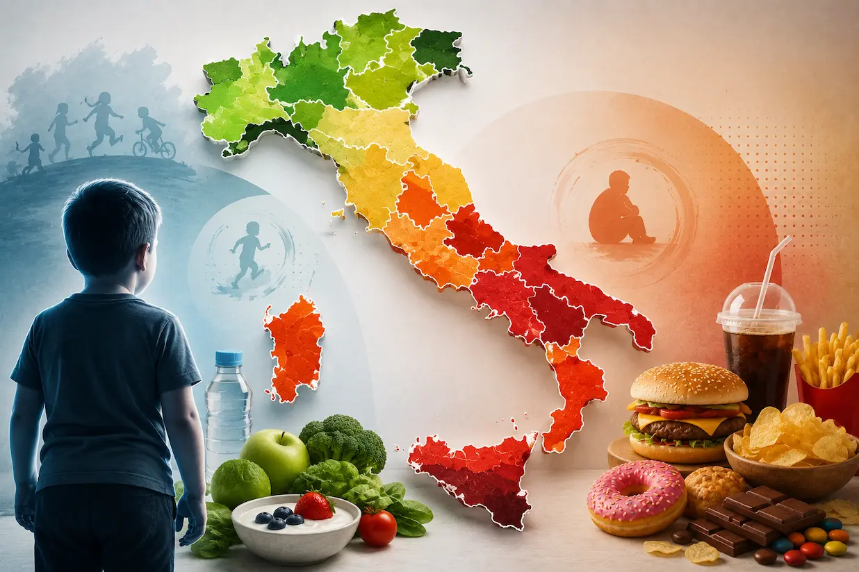 mappa obesità infantile in Italia dati per regione OKkio alla Salute ISS Obesità infantile in Italia per regione